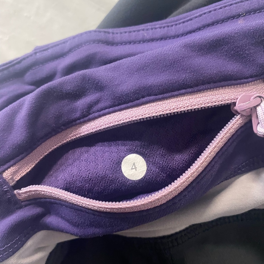 lululemon athletica run inspire crop II  deep coal and Concord grape - Picture 4 of 7